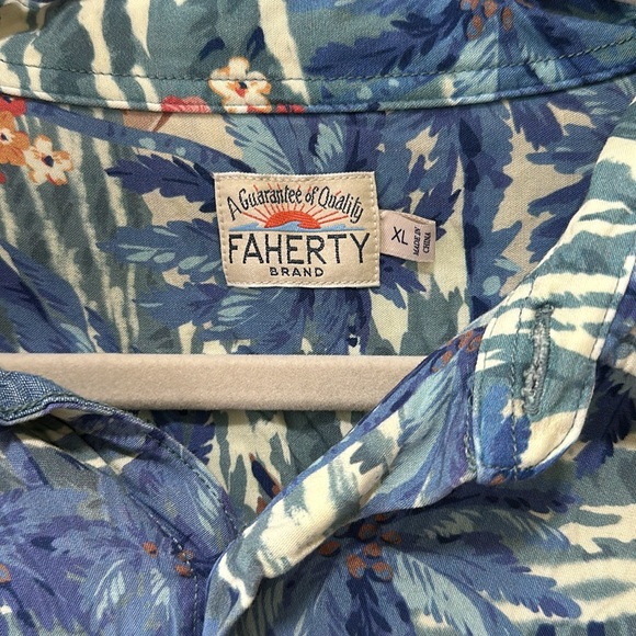 Faherty Kona Camp Button Down Hawaiian Shirt XL - Picture 4 of 6